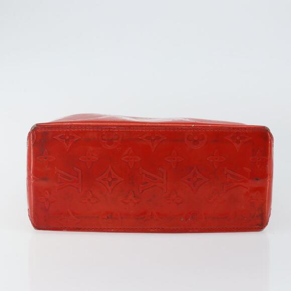 LOUIS VUITTON Monogram Vernis Reade PM Hand Bag Red Rouge M91088 - Picture 9 of 13